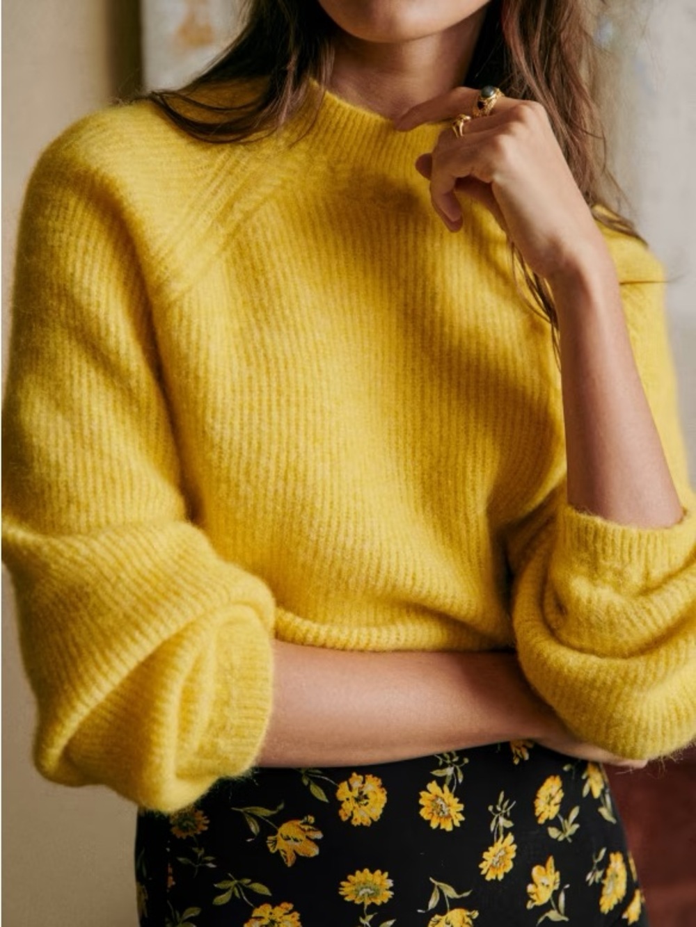 Sézane Otis Jumper: Yellow